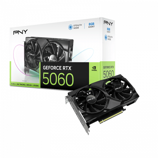 PNY GeForce RTX 5060 DDR7 Overclocked Dual Fan 8GB GPU