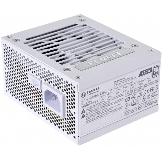 LIAN LI SP750 - 750w - 80 Plus Gold - Fully Modular - SFX PSU - White