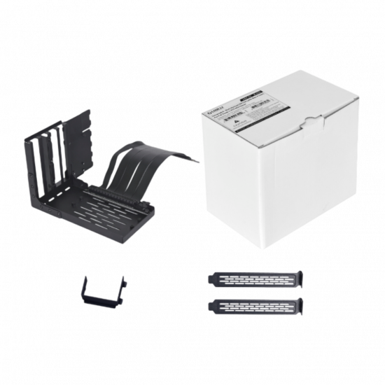 LIAN LI VG4-4-V2 Universal 4 Vertical GPU Slots Kit (PCIe4.0) - Black