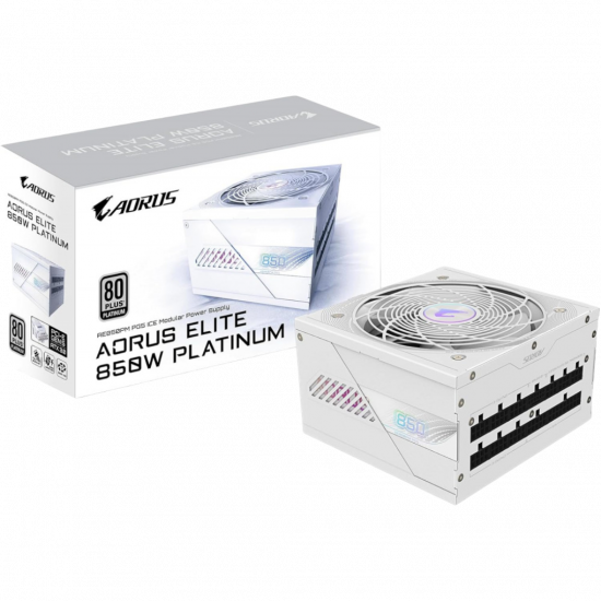 Gigabyte Aorus Elite - 850W - 80 Plus Platinum - Fully Modular - PSU - White
