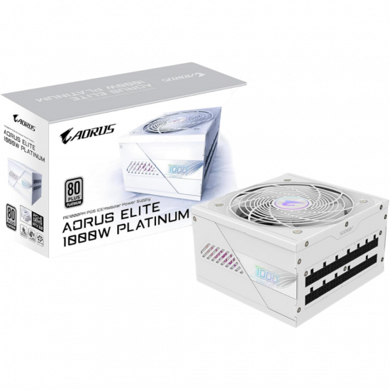 Gigabyte Aorus Elite - 1000W - 80 Plus Platinum - Fully Modular - PSU - White