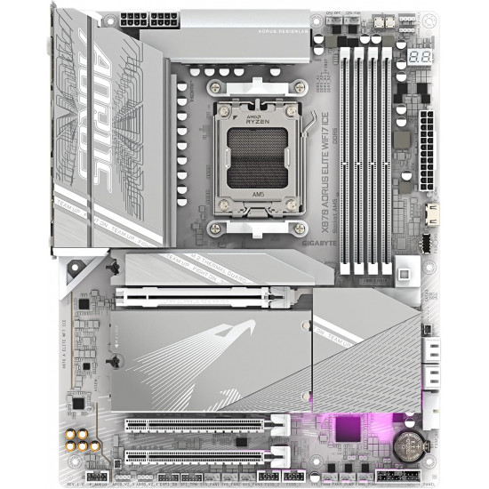 Gigabyte X870 A Elite WF7 Ice Motherboard - White