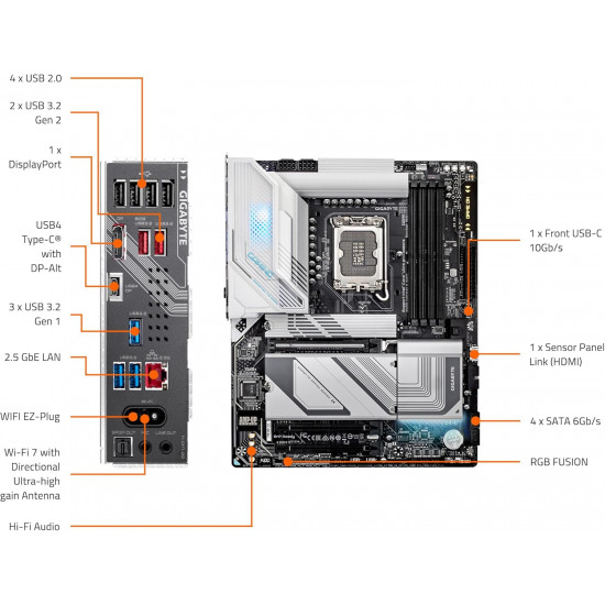 Gigabyte Z890 Gaming X WiFi7 Motherboard Gigabyte Z890 Gaming X WiFi7 Motherboard