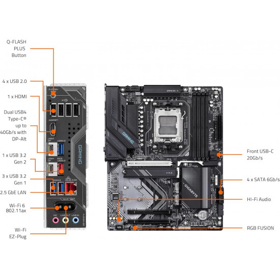 Gigabyte X870 Gaming WF6 Motherboard Gigabyte X870 Gaming WF6 Motherboard