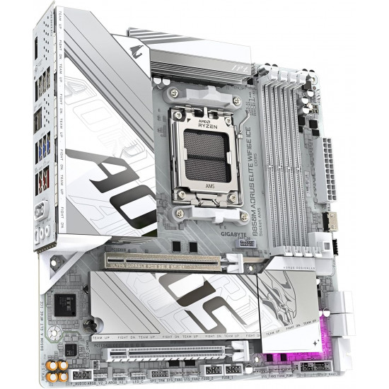 Gigabyte B850M A ELT WF6E Ice Motherboard - White Gigabyte B850M A ELT WF6E Ice Motherboard - White
