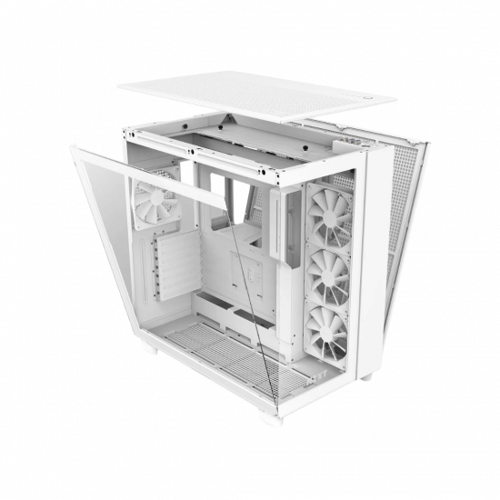 NZXT H9 Flow Edition ATX Mid Tower Case - White NZXT H9 Flow Edition ATX Mid Tower Case - White