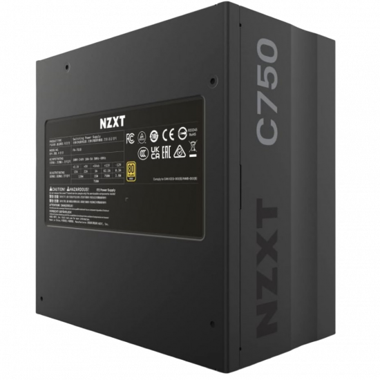 NZXT C Series C750 - 750w - PSU 80 Plus Bronze - NON Modular - PSU