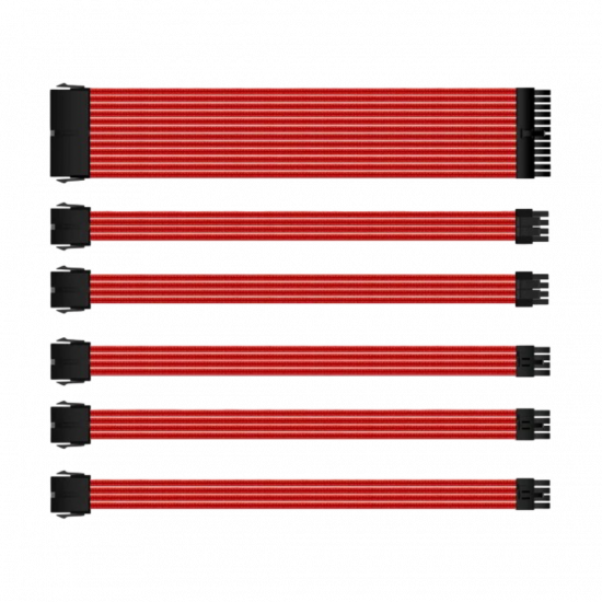 Mod Sleeve Extension Power Supply Cable Kit - Red