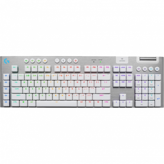 Logitech G915 X LIGHTSPEED Tactile Low-Profile Gaming Keyboard - White