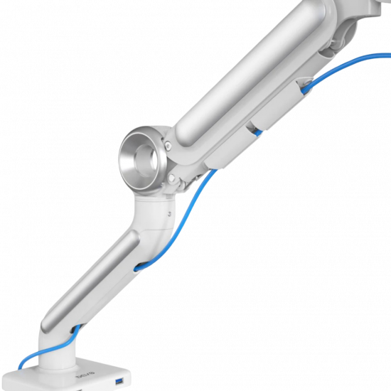 Devo Gaming Monitor Arm - Flexi Pro 1 - White/Silver Devo Gaming Monitor Arm - Flexi Pro 1 - White/Silver