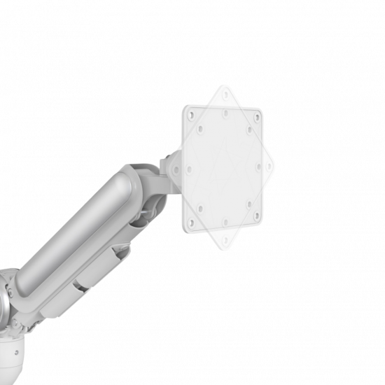 Devo Gaming Monitor Arm - Flexi Pro 1 - White/Silver Devo Gaming Monitor Arm - Flexi Pro 1 - White/Silver