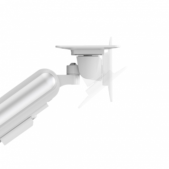 Devo Gaming Monitor Arm - Flexi Pro 1 - White/Silver Devo Gaming Monitor Arm - Flexi Pro 1 - White/Silver