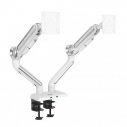 Devo Gaming Monitor Arm - Flexi Pro 2 - White/Silver