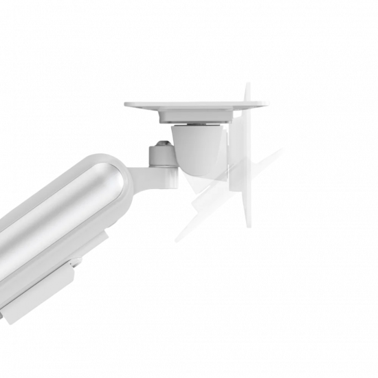 Devo Gaming Monitor Arm - Flexi Pro 2 - White/Silver