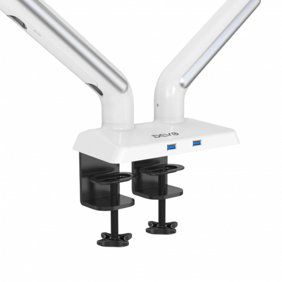 Devo Gaming Monitor Arm - Flexi Pro 2 - White/Silver