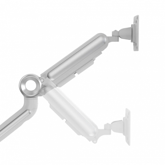 Devo Gaming Monitor Arm - Flexi Pro 2 - White/Silver
