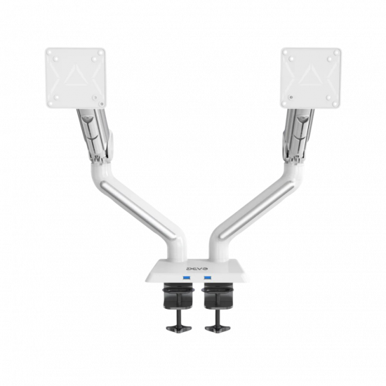 Devo Gaming Monitor Arm - Flexi Pro 2 - White/Silver