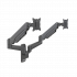 Devo Gaming Wall Monitor Arm - 2 Monitors