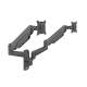 Devo Gaming Wall Monitor Arm - 2 Monitors