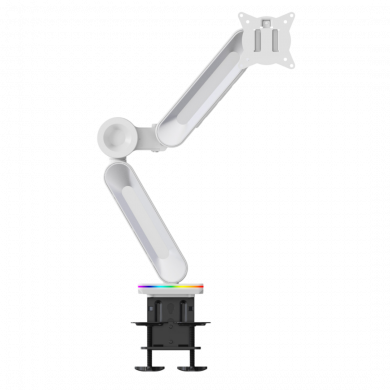 Devo Gaming Monitor Arm - Flexi Elite 1 - White Devo Gaming Monitor Arm - Flexi Elite 1 - White