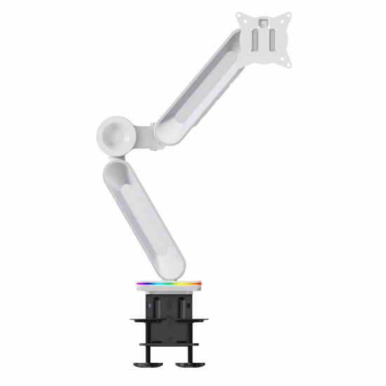 Devo Gaming Monitor Arm - Flexi Elite 1 - White Devo Gaming Monitor Arm - Flexi Elite 1 - White