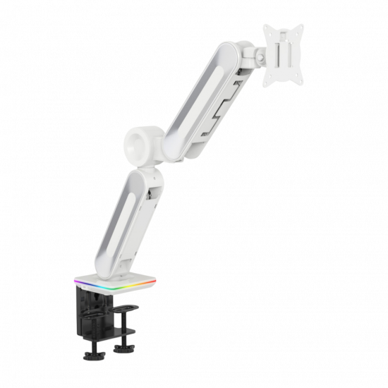 Devo Gaming Monitor Arm - Flexi Elite 1 - White Devo Gaming Monitor Arm - Flexi Elite 1 - White