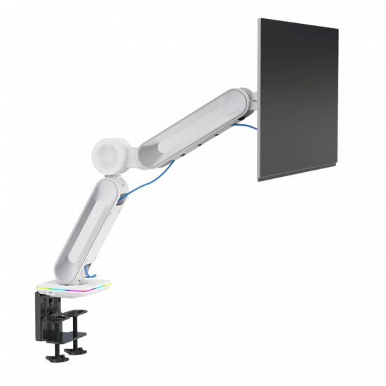Devo Gaming Monitor Arm - Flexi Elite 1 - White Devo Gaming Monitor Arm - Flexi Elite 1 - White