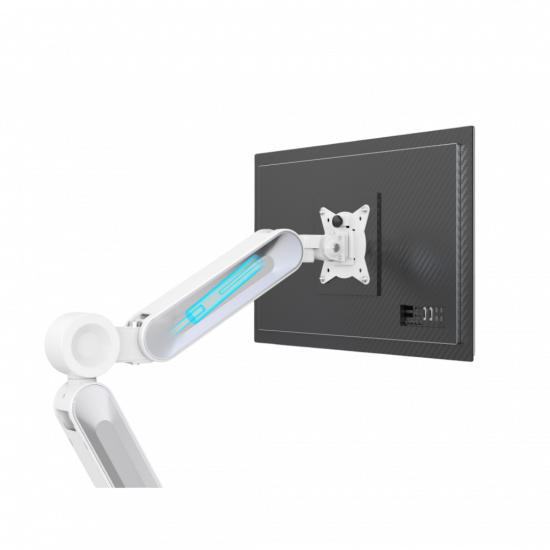 Devo Gaming Monitor Arm - Flexi Elite 1 - White Devo Gaming Monitor Arm - Flexi Elite 1 - White