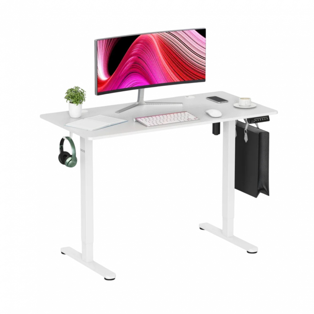 Devo Gaming Table - Agr Lite Frame - White