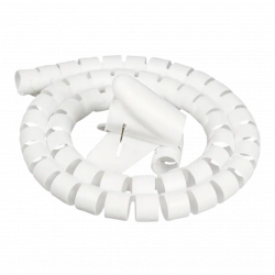 Flexible Polyethylene Spiral Wire Wrap Cable Organizer Sleeve - 16mm Dia 5M - White