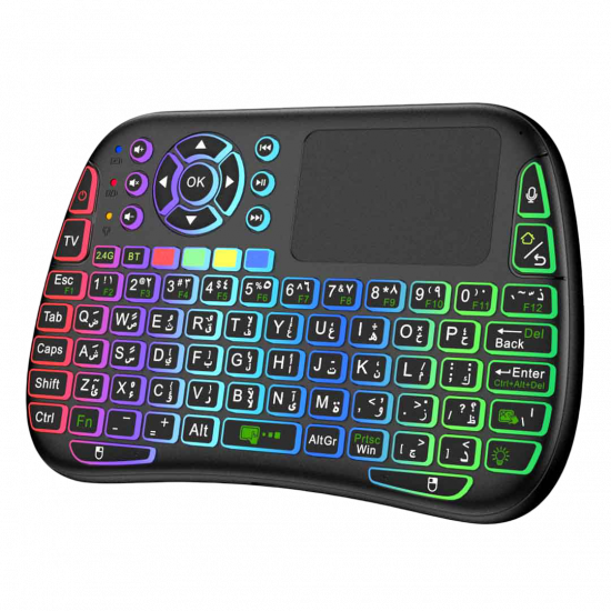 Porodo Mini Wireless Keyboard Touch Combo - Black Porodo Mini Wireless Keyboard Touch Combo - Black