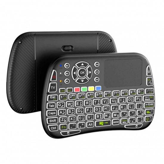 Porodo Mini Wireless Keyboard Touch Combo - Black Porodo Mini Wireless Keyboard Touch Combo - Black
