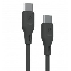 Porodo Blue 60W PD Type C to C PVC Cable 1.2M - Black