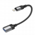 Porodo Woven USB A to Lightning Adapter 0.12M Cable - Black