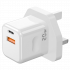Porodo Blue 20W Wall Charger 1*PD Type-C and 1* QC Type-A UK - White