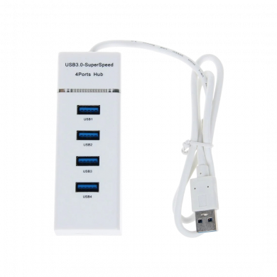 USB 3.0 Hub – 4-Port - White USB 3.0 Hub – 4-Port - White