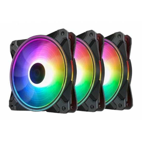 DeepCool CF120Plus RGB 120mm fan Triple - Black DeepCool CF120Plus RGB 120mm fan Triple - Black
