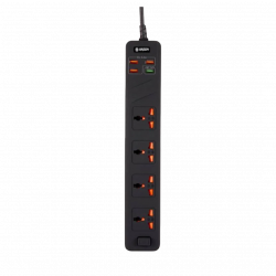 Green Lion 4 AC 4 USB 3.4A QC3.0 Multiport Smart Power Socket 3000W 3M - Black Green Lion 4 AC 4 USB 3.4A QC3.0 Multiport Smart Power Socket 3000W 3M - Black