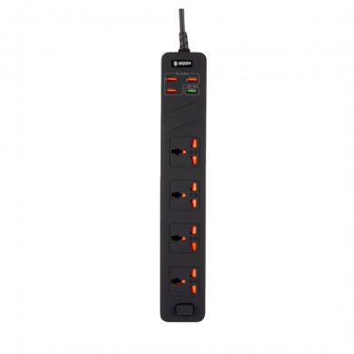 Green Lion 4 AC 4 USB 3.4A QC3.0 Multiport Smart Power Socket 3000W 3M - Black Green Lion 4 AC 4 USB 3.4A QC3.0 Multiport Smart Power Socket 3000W 3M - Black