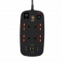 Green Lion 4 AC 2 USB & 2 USB-C PD 40W Multiport Smart Power Socket 3500W 3M - Black