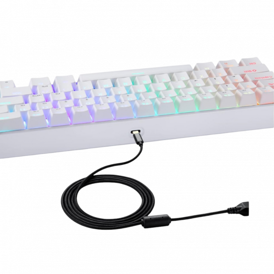 Motospeed ck67 RGB Mechanical Game Keyboard White - Blue Arabic Switch Motospeed ck67 RGB Mechanical Game Keyboard White - Blue Arabic Switch