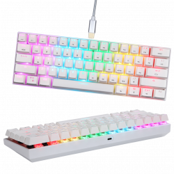 Motospeed SK62 RGB Mechanical Game Keyboard White - Red Arabic Switch Motospeed SK62 RGB Mechanical Game Keyboard White - Red Arabic Switch