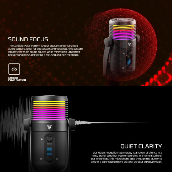Fantech MCX03 Wired Condeser Microphone - Black