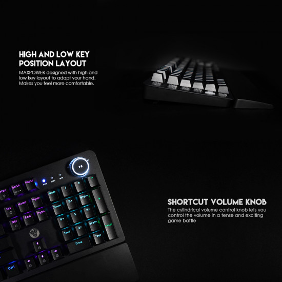 Fantech MK853 Wired Mechanical Keyboard - Black - Blue Switch Fantech MK853 Wired Mechanical Keyboard - Black - Blue Switch