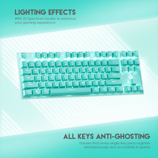 Fantech MK856 wired Mechanical keyboard Mint Edition