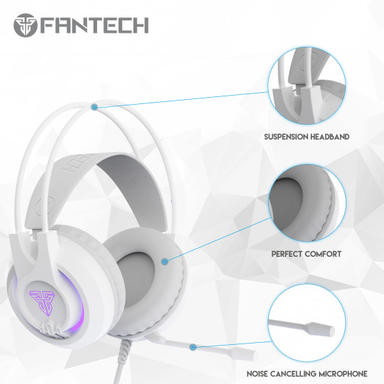 Fantech HG20 Wired Gaming SpaceEdition Headphone - White