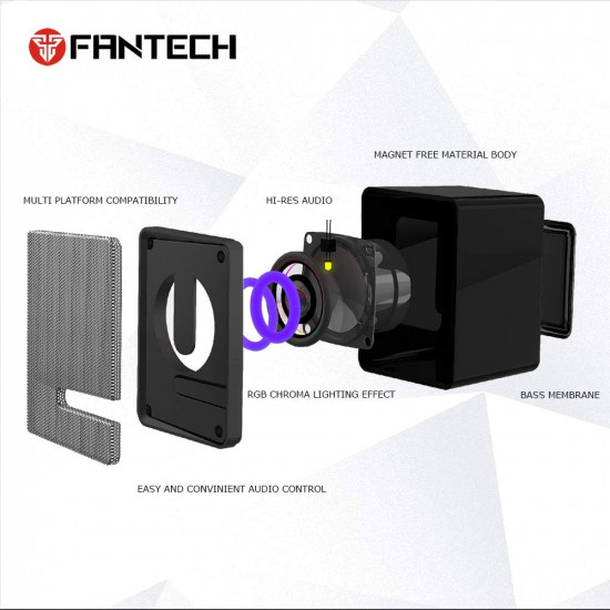 Fantech GS203 2.0 USB Speaker - Black