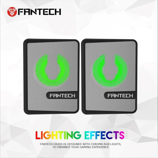 Fantech GS203 2.0 USB Speaker Space Edition - White