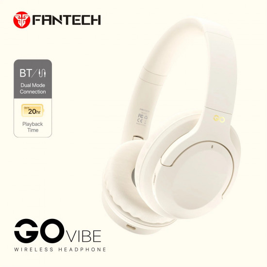 Fantech WH05 Wireless Headphone - Beige