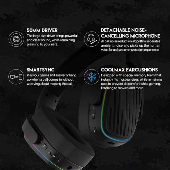 Fantech WHG02 Wireless Headset - Black Fantech WHG02 Wireless Headset - Black